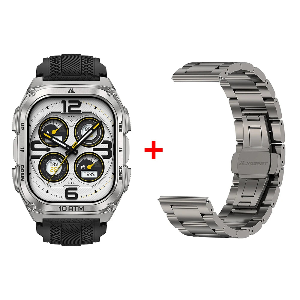 KOSPET Tank M4 Smartwatch Stainless Steel GPS Offline Maps 10ATM
