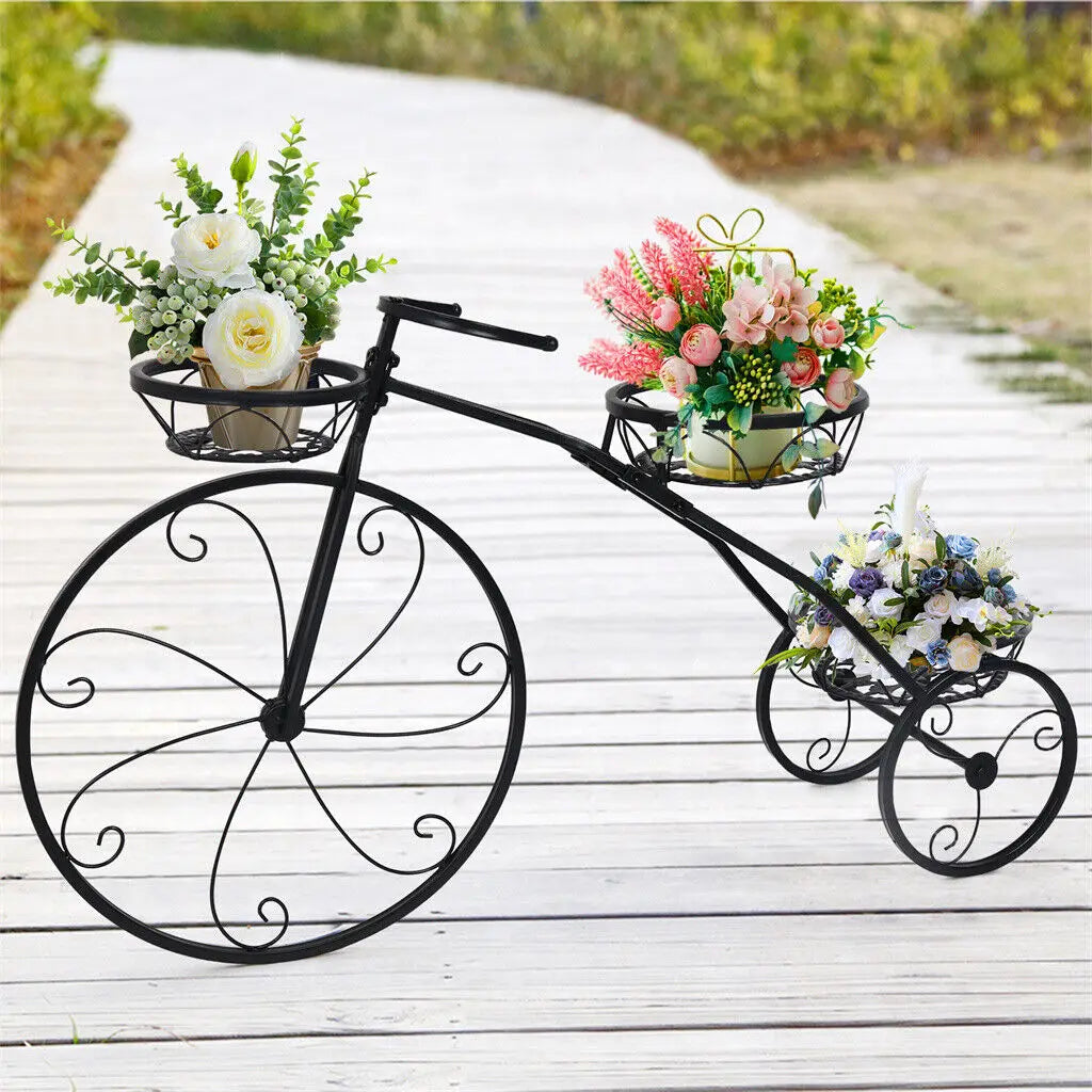 Wisfor 3 Tier Bicycle Plant Stand Metal Flower Pot Holder