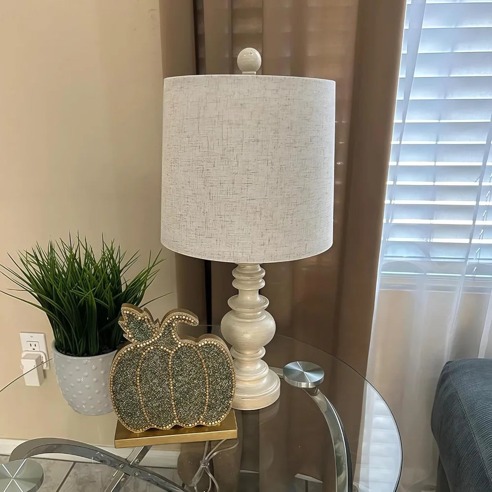 Rustic Table Lamp Set of Two for Living Room Farmhouse