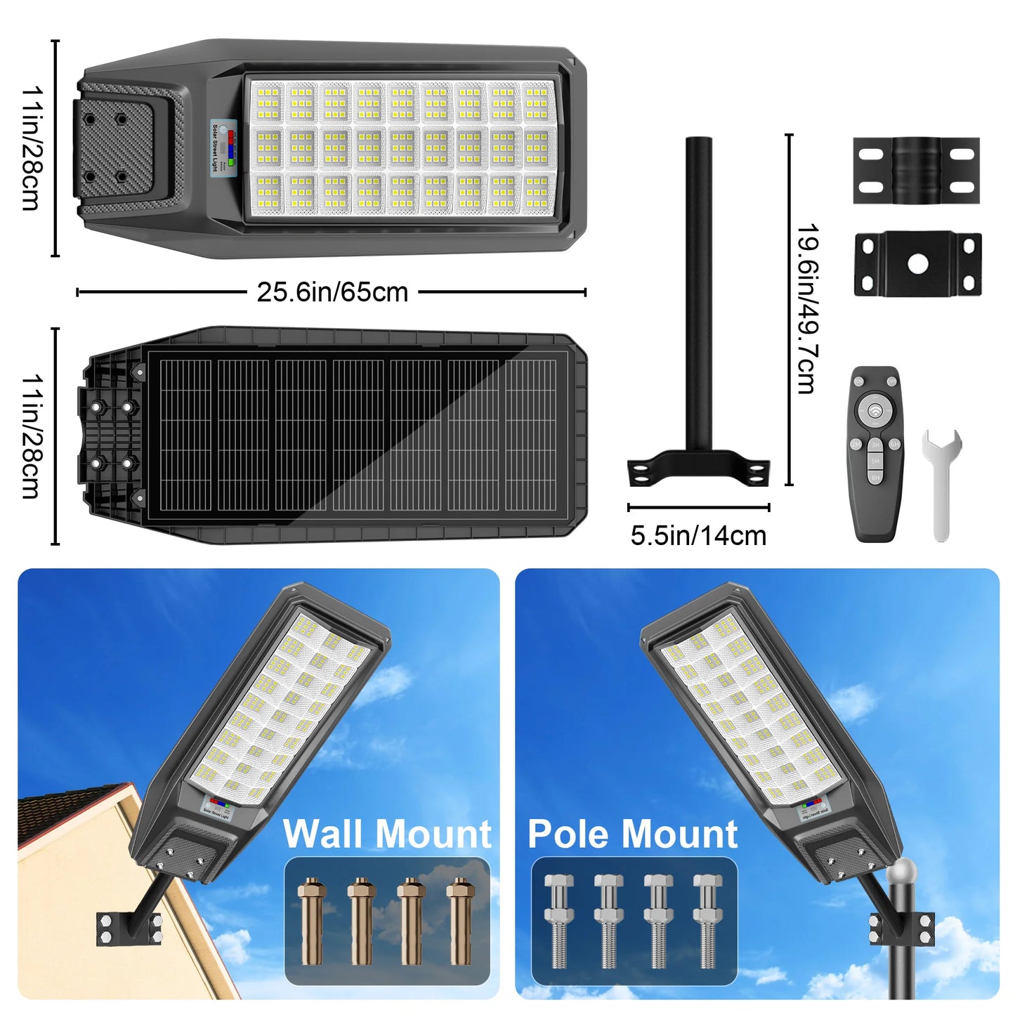 Two Pack Outdoor Solar Lights With Motion Sensor And Timer IP65 Waterproof