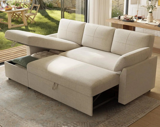Sofa Bed With Storage Chaise L Shaped Sleeper
