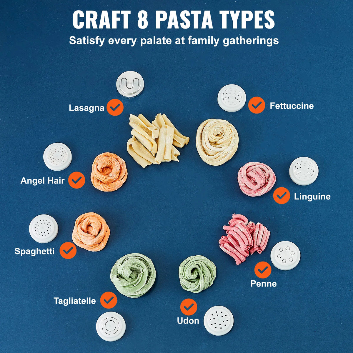 SucceBuy Automatic Electric Pasta Maker With Intelligent Kneading Modes