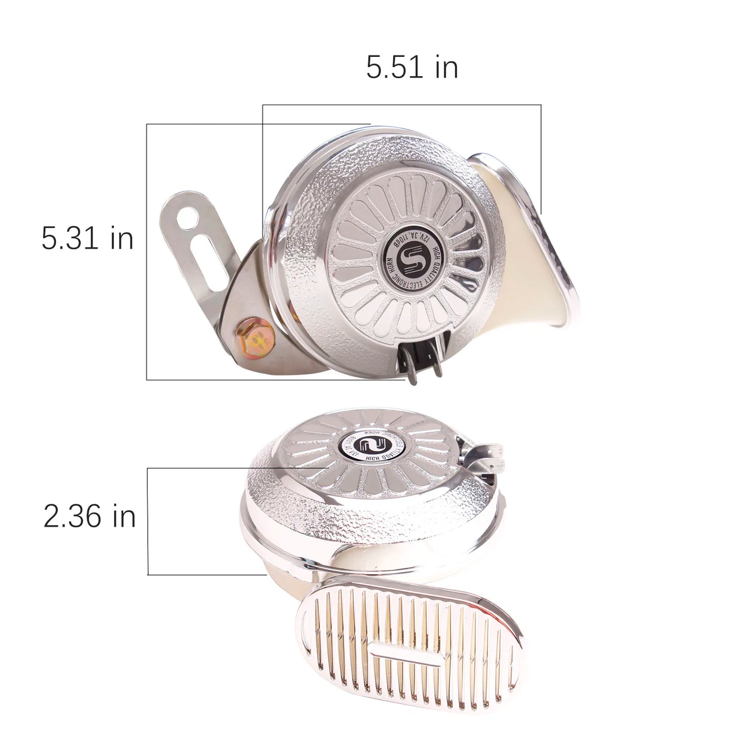FARBIN 120dB Snail Three Tone Air Horn Kit