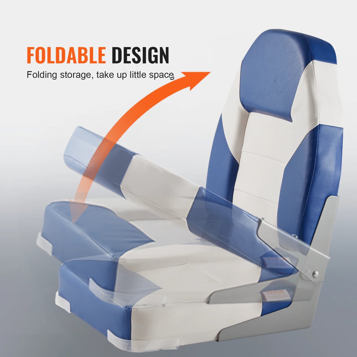 SucceBuy High Back Folding Boat Seat 2-Pack For Fishing Boats