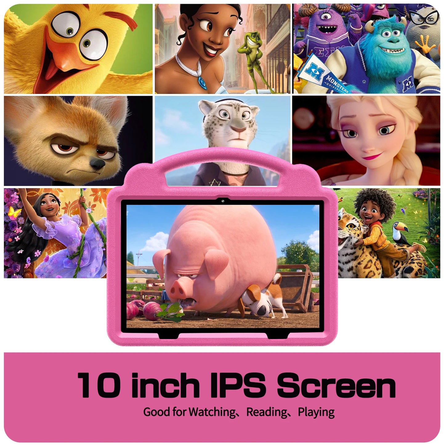 PRITOM Kids Tablet Android 15 QuadCore Parental Control 64GB ROM