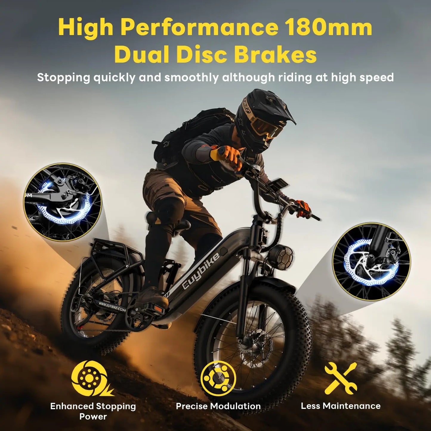 Electric Fat Tire Bike For Adults With 1400W Peak Motor