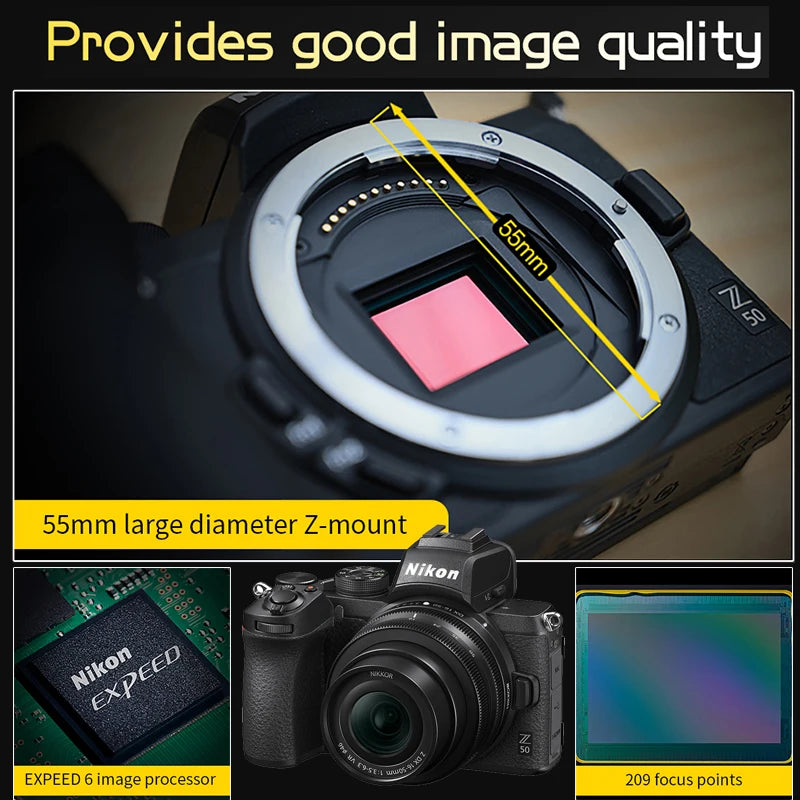 Nikon Z50 Mirrorless Camera With 16-50mm Lens For 4K Video