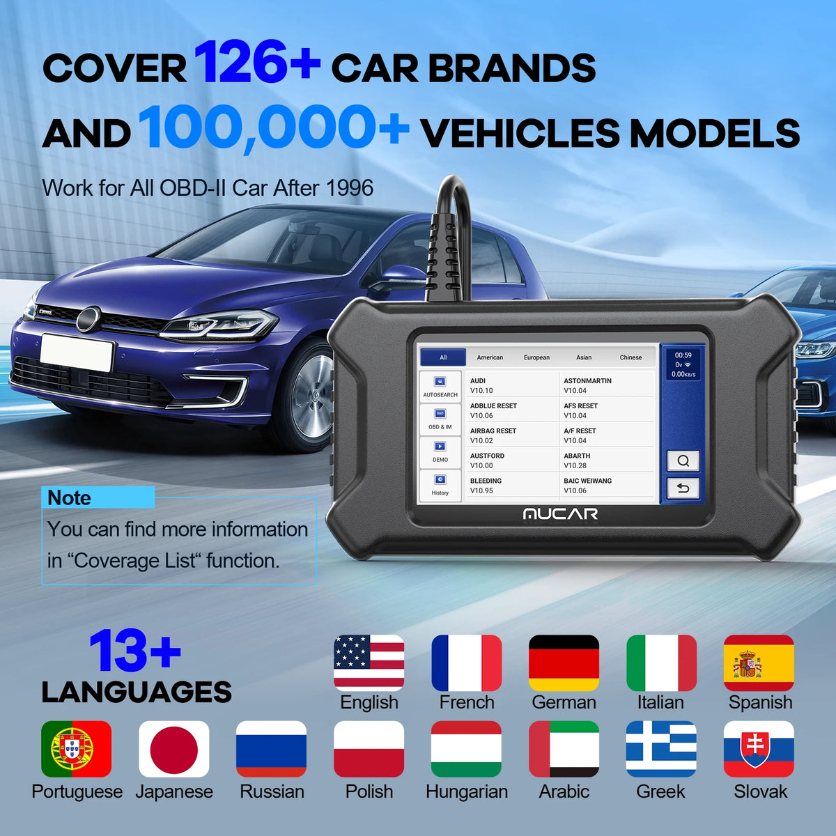 Thinkcar Mucar CS90 OBD2 Code Reader With Lifetime Updates