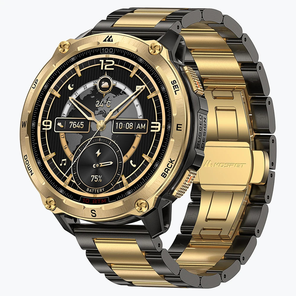 KOSPET Tank T4 Special GPS Smartwatch Military 10ATM Offline Maps