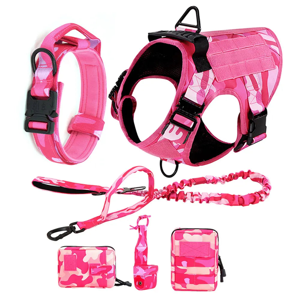 Camouflage Adjustable Dog Harness For Large And Medium Dogs