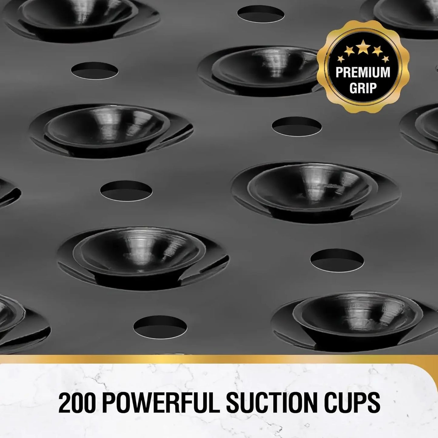 Extra Long Non Slip Bathtub Mat PVC With Suction Cups Drain Holes