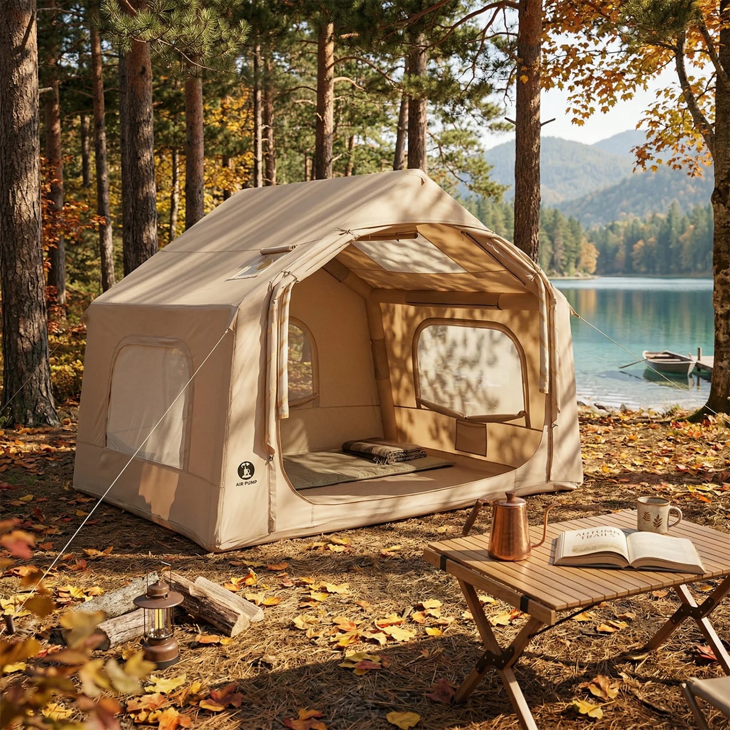 HiMiss Inflatable Camping Tent For Outdoor Weather Resistant Shelter