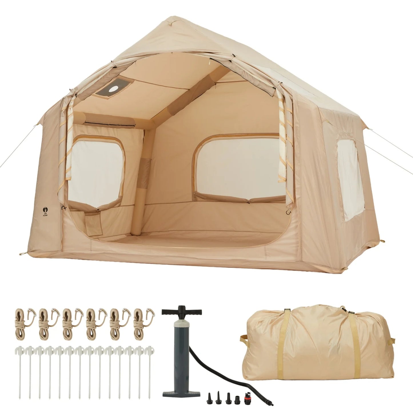 HiMiss Inflatable Camping Tent For Outdoor Weather Resistant Shelter