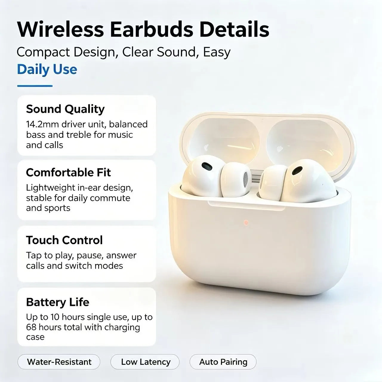 Pro3 Wireless Earbuds ANC Bluetooth Headphones With Heart Rate Monitor