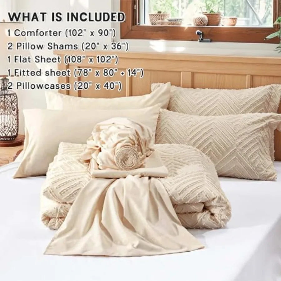 Boho All Season Comforter Bed In A Bag With Sheets
