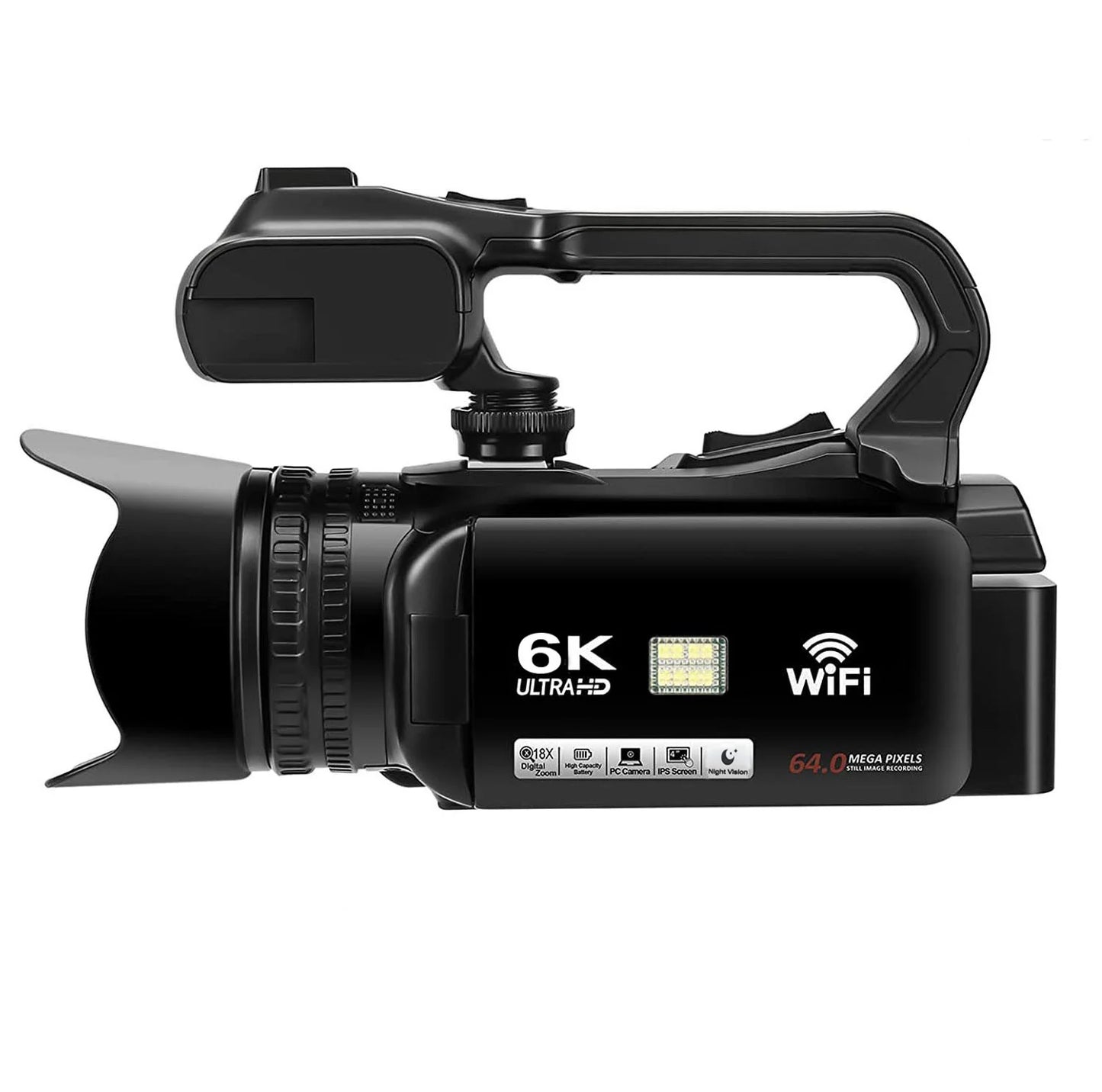 BINGQIANQIAN RX200-6K Camcorder With Night Vision Pro