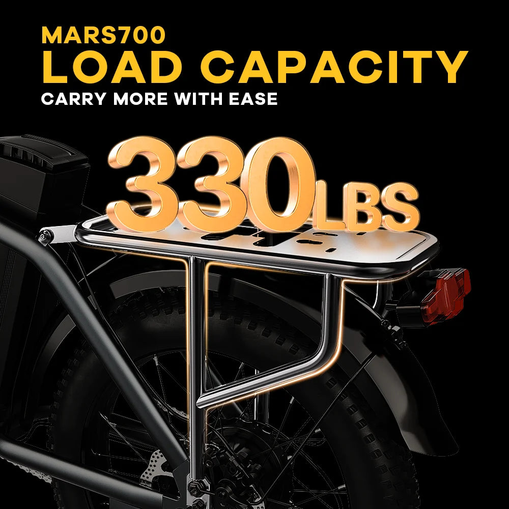 CYBERVELO 1000W Foldable Electric Bike With Removable Battery Mars700