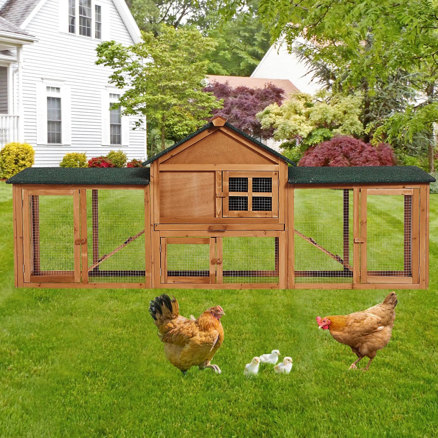 DishyKooker 2 Story Bunny Hutch Outdoor Rabbit Cage With Runs