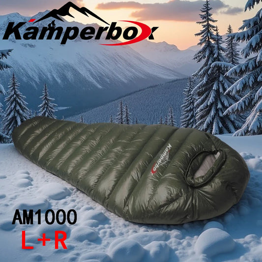 Kamperbox Winter Double Down Sleeping Bag For Camping
