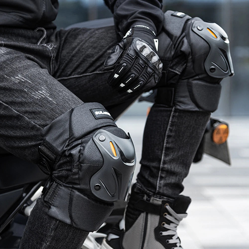 APWIKOGER Motocross Knee Pads Adjustable Shockproof Off Road Protector