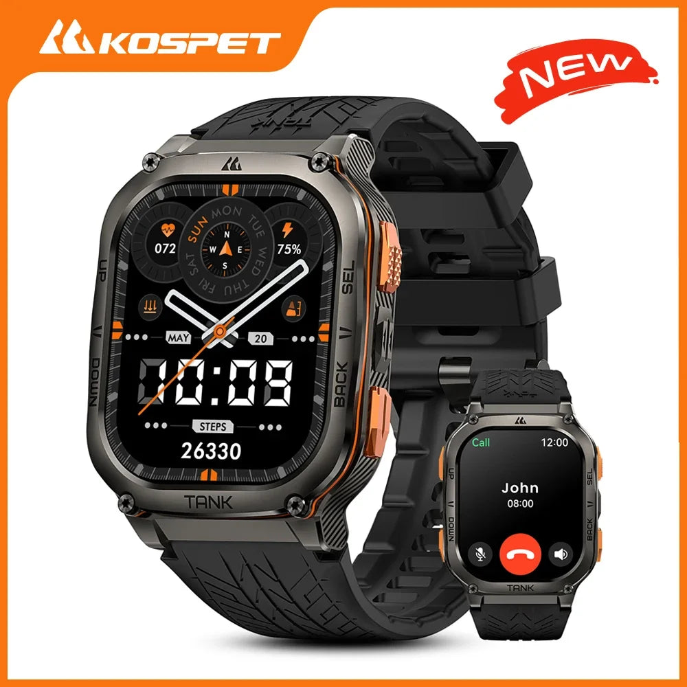 KOSPET TANK M3 Ultra GPS Smartwatch Stainless Steel 5ATM IP69K