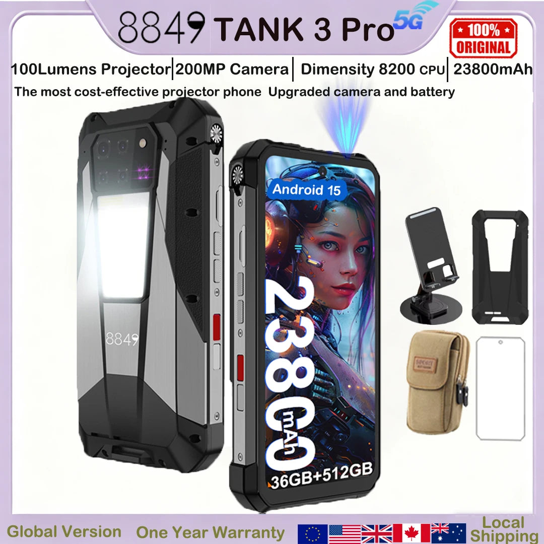 Unihertz 8849 Tank 3 Pro Rugged Smartphone With 23800mAh Battery