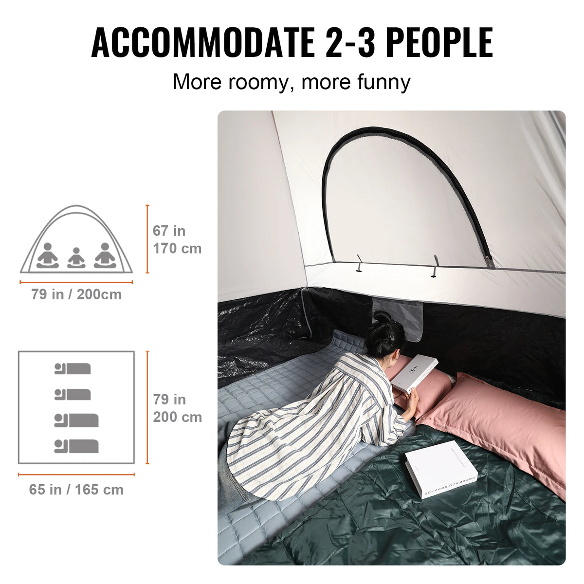 Waterproof Double Layer Truck Bed Tent For Camping Traveling