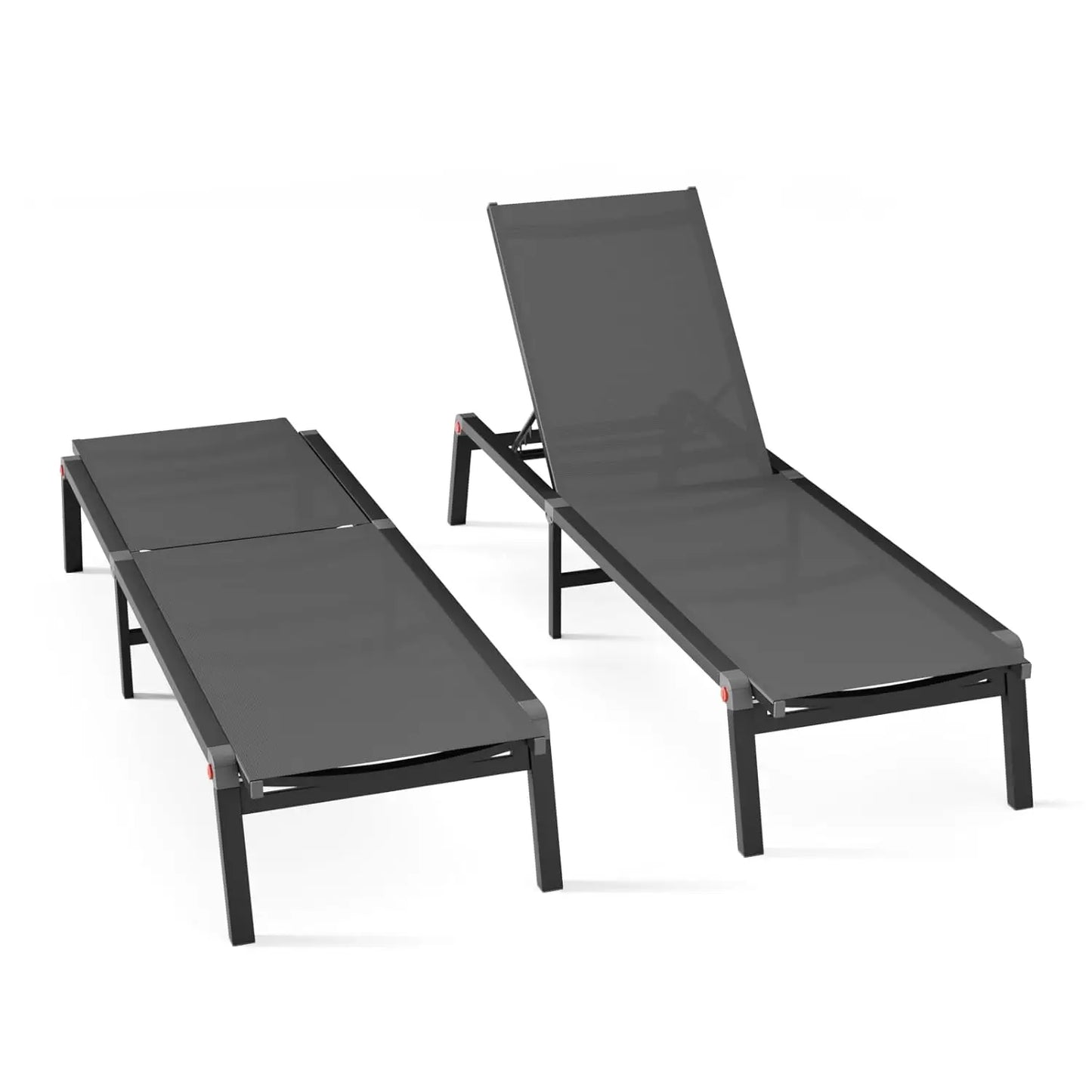 Guangbai Adjustable Aluminum Chaise Lounge Chair Outdoor Deck
