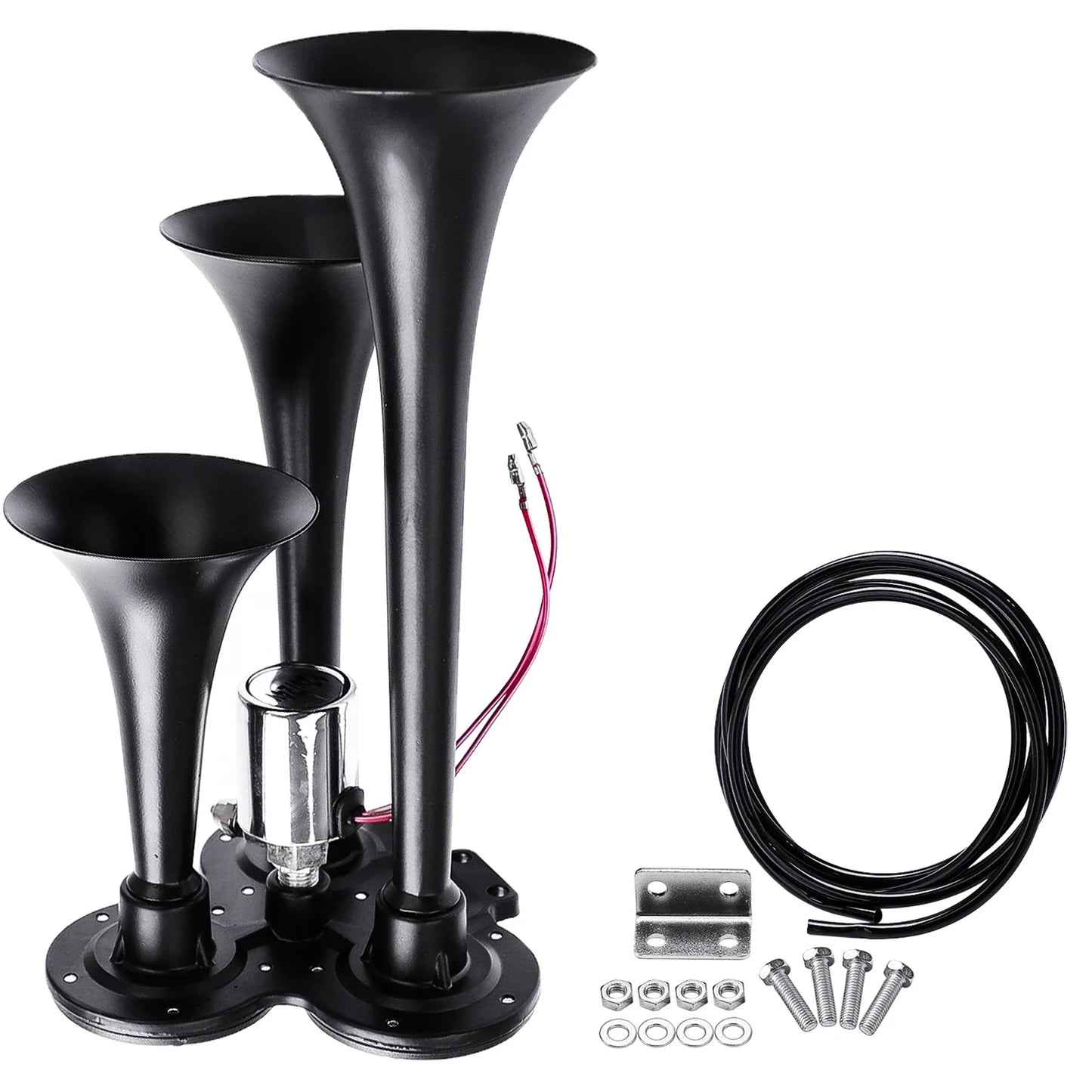 Carbole Train Air Horn 3 Trumpets Kit 600DB 12V 24V