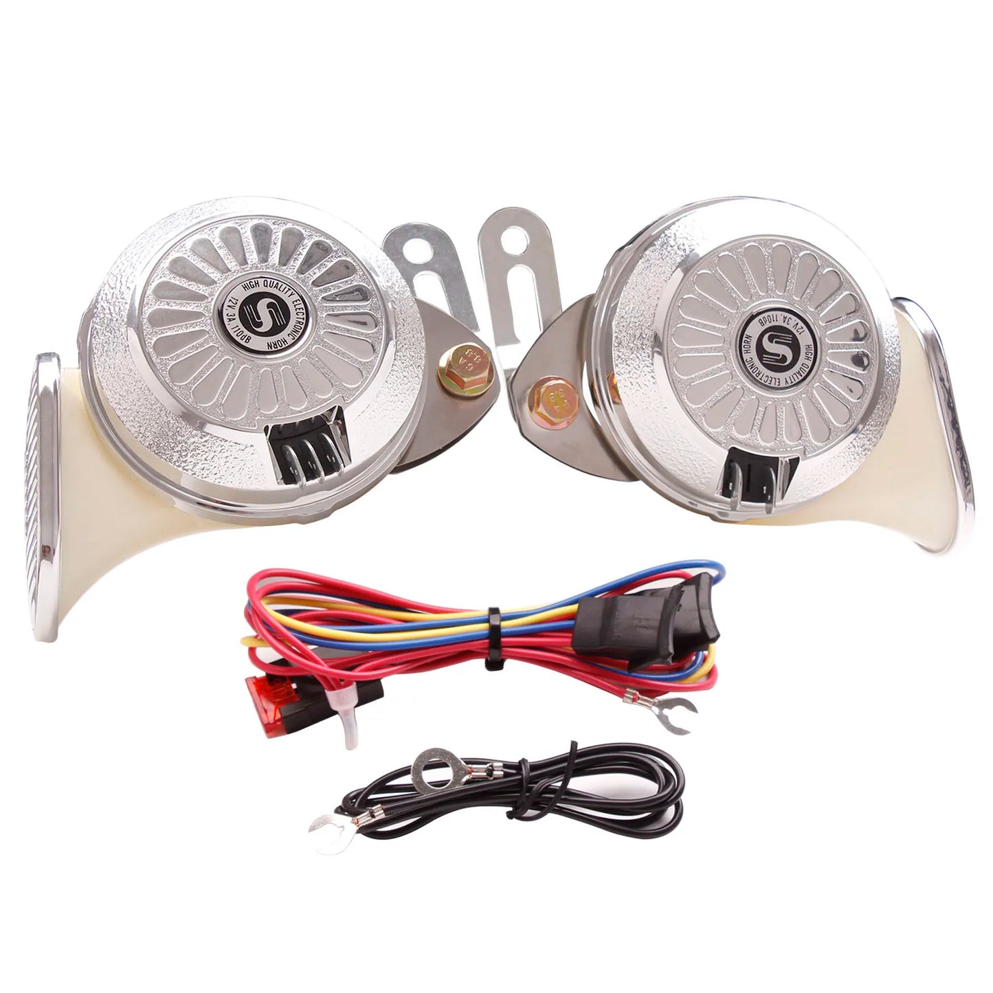 FARBIN 120dB Snail Three Tone Air Horn Kit