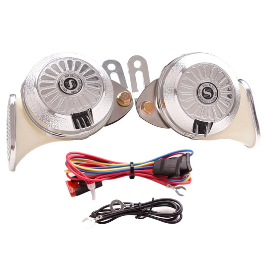 FARBIN 120dB Snail Three Tone Air Horn Kit
