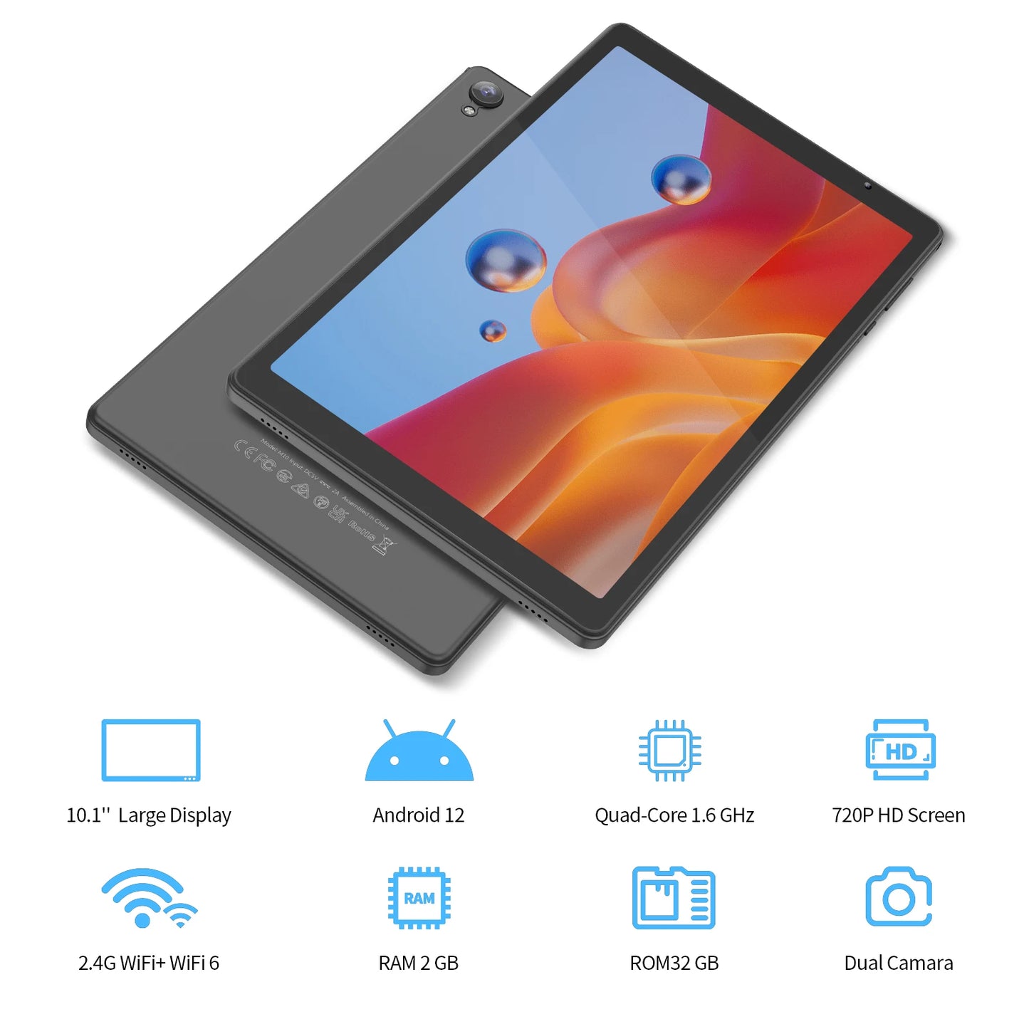 PRITOM Android Tablet 14 Quad Core 1.6GHz 32GB ROM WiFi