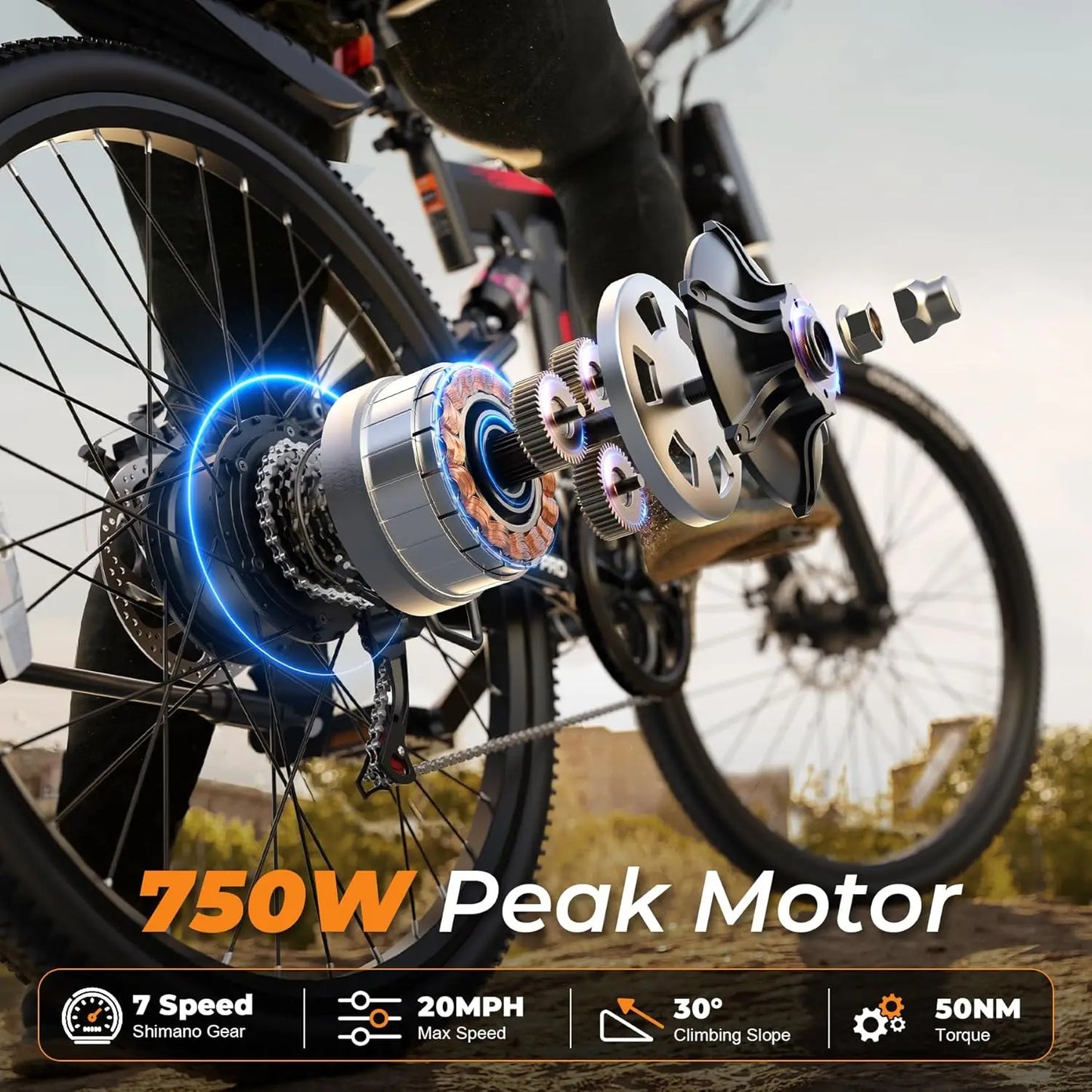 Folding Electric Bike For Adults 750W 48V All Terrain Commuter