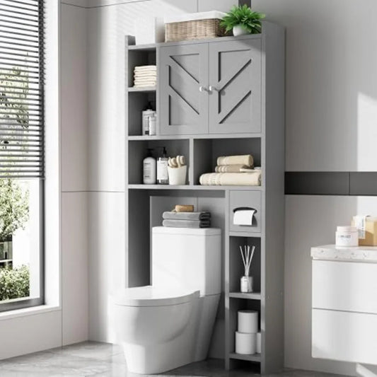 Over The Toilet Storage Cabinet Engineered Wood Farmhouse Style