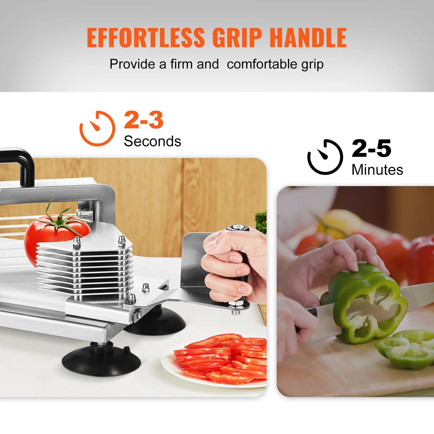 VEVOR 3 Sixteenth Inch Tomato Slicer Heavy Duty Stainless Steel