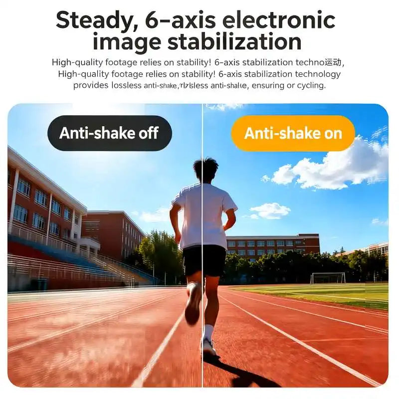 5K HD Action Camera With Wearable Pendant And Dual Screen