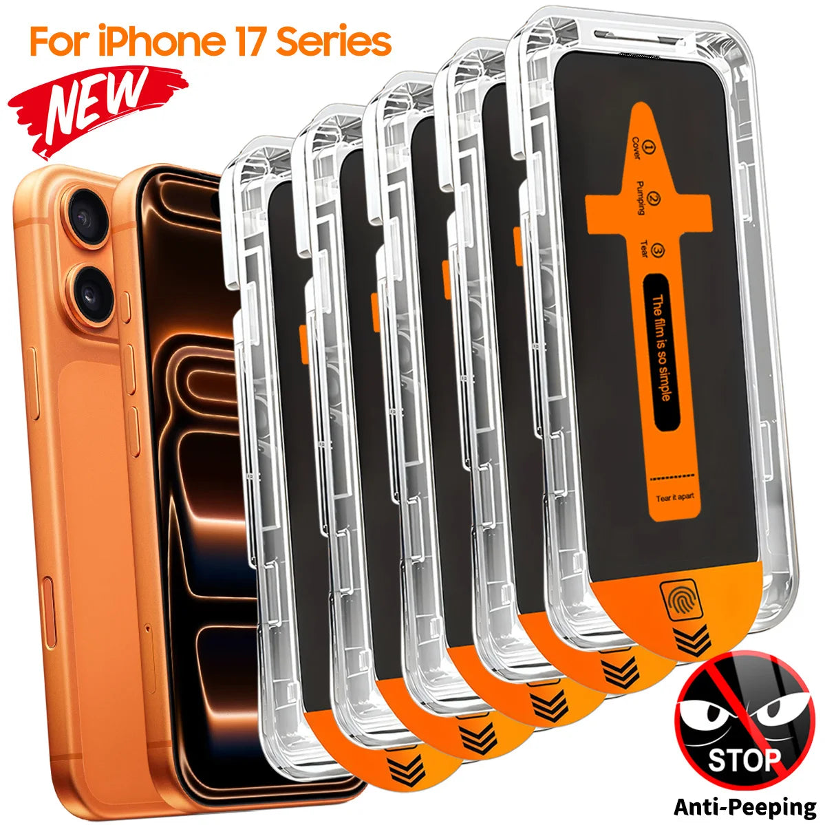 Privacy Screen Protector For iPhone 17 Pro Max 16 Pro Max Series Tempered Glass