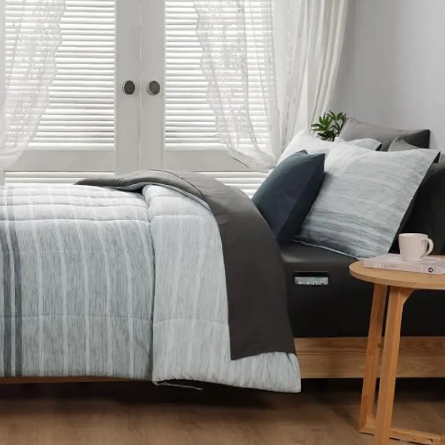 Linen Jacquard Duvet Cover Set All Seasons Bedding