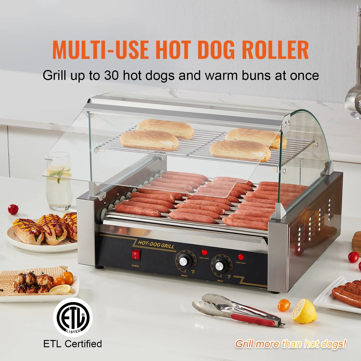 SucceBuy Commercial Hot Dog Roller Sausage Maker Barbecue Grill