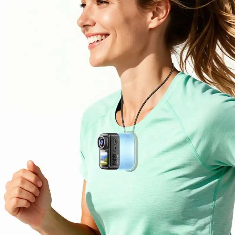 5K HD Action Camera With Wearable Pendant And Dual Screen