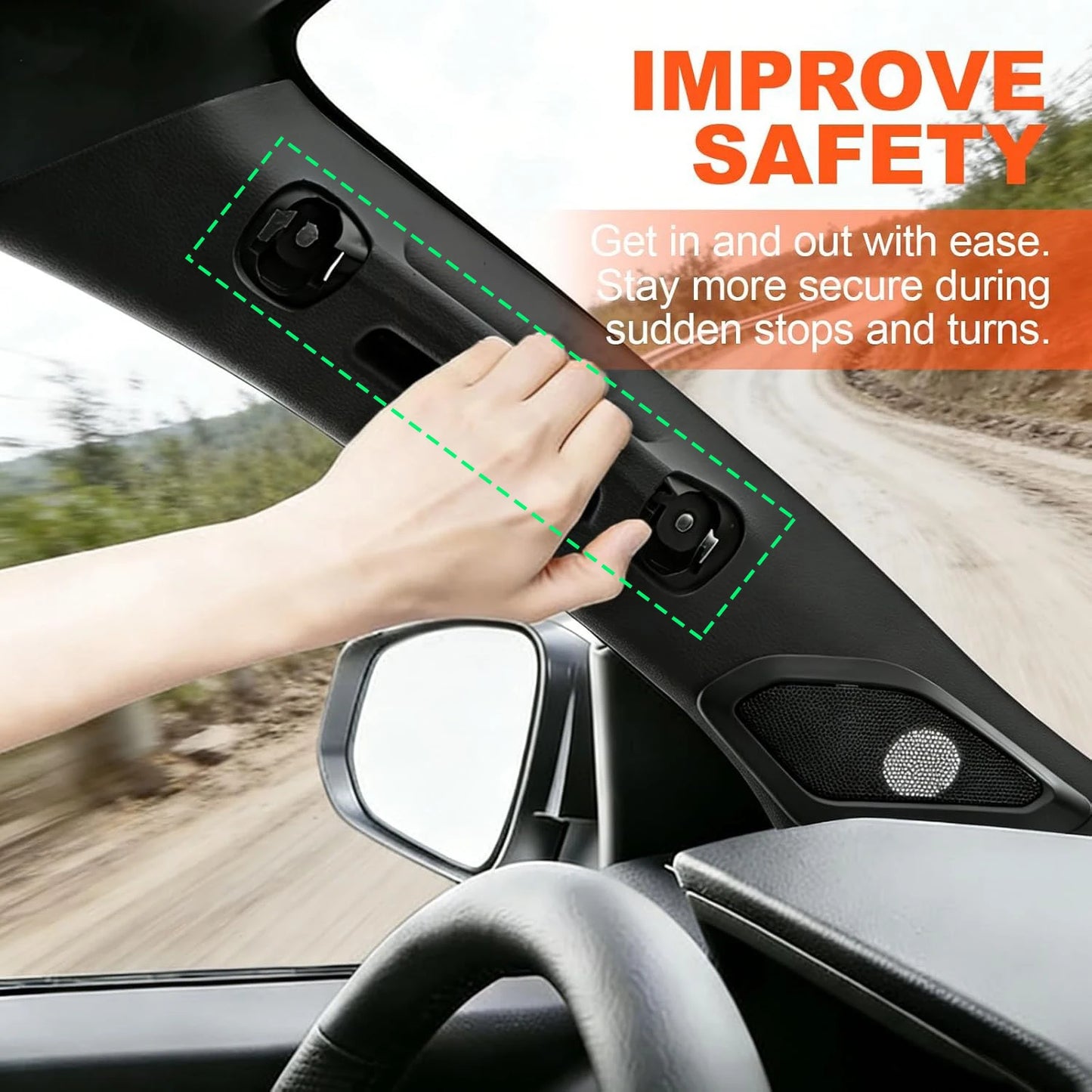 Toyota Tacoma Fourth Gen Driver Side A Pillar Grab Handle