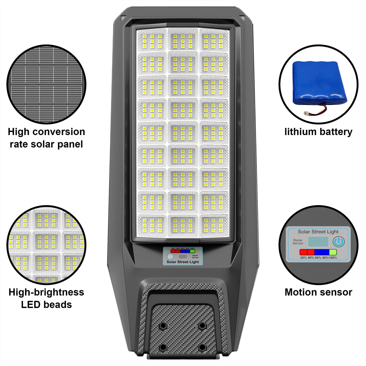 Two Pack Outdoor Solar Lights With Motion Sensor And Timer IP65 Waterproof