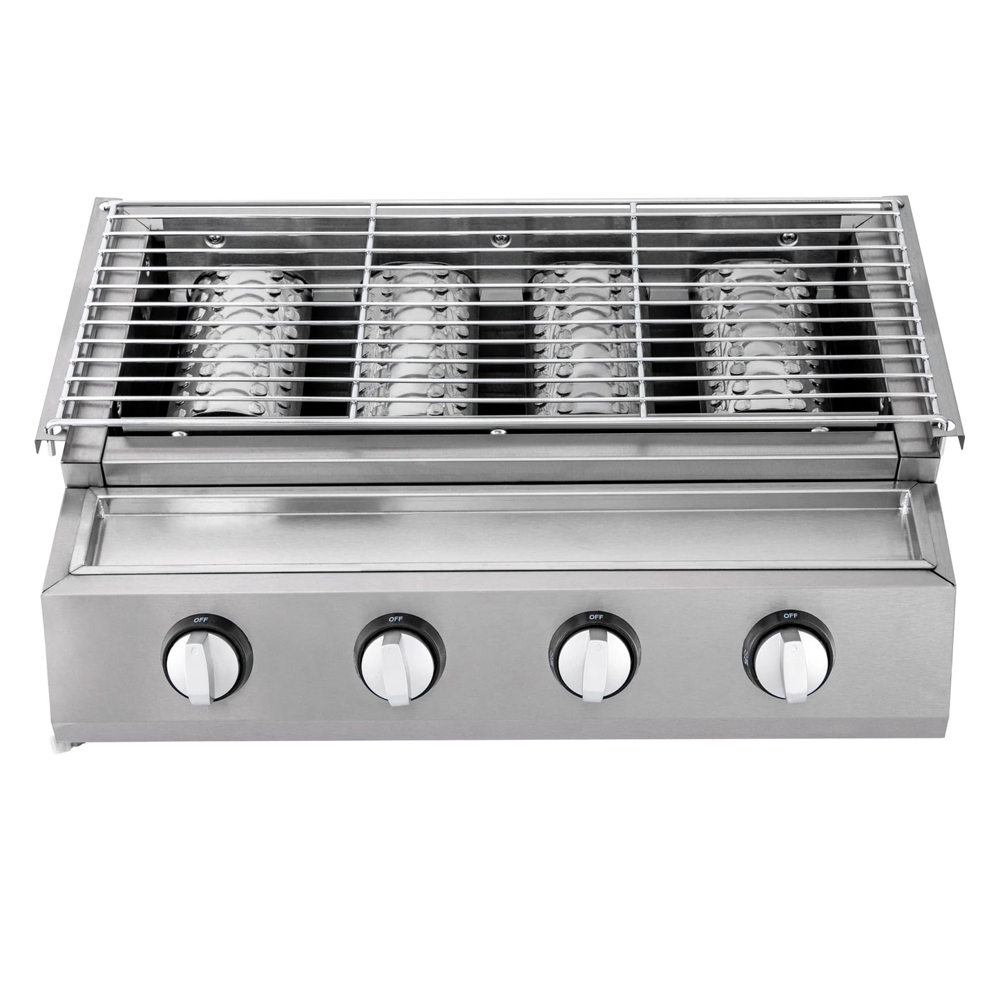 Stainless Steel 4 Burner Tabletop Propane Gas Grill Smokeless Outdoor