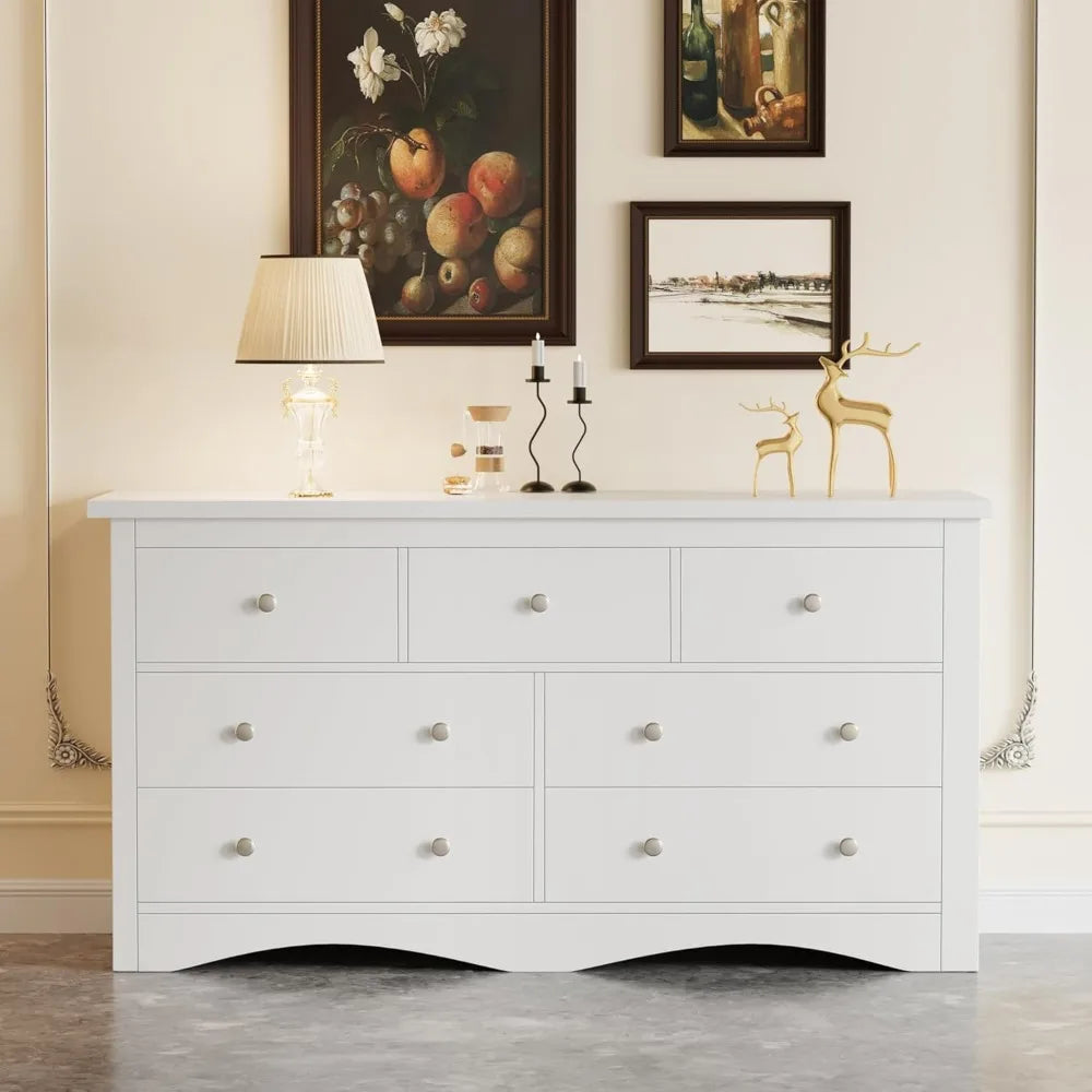 Dresser With TV Stand And Storage Drawers For Bedroom