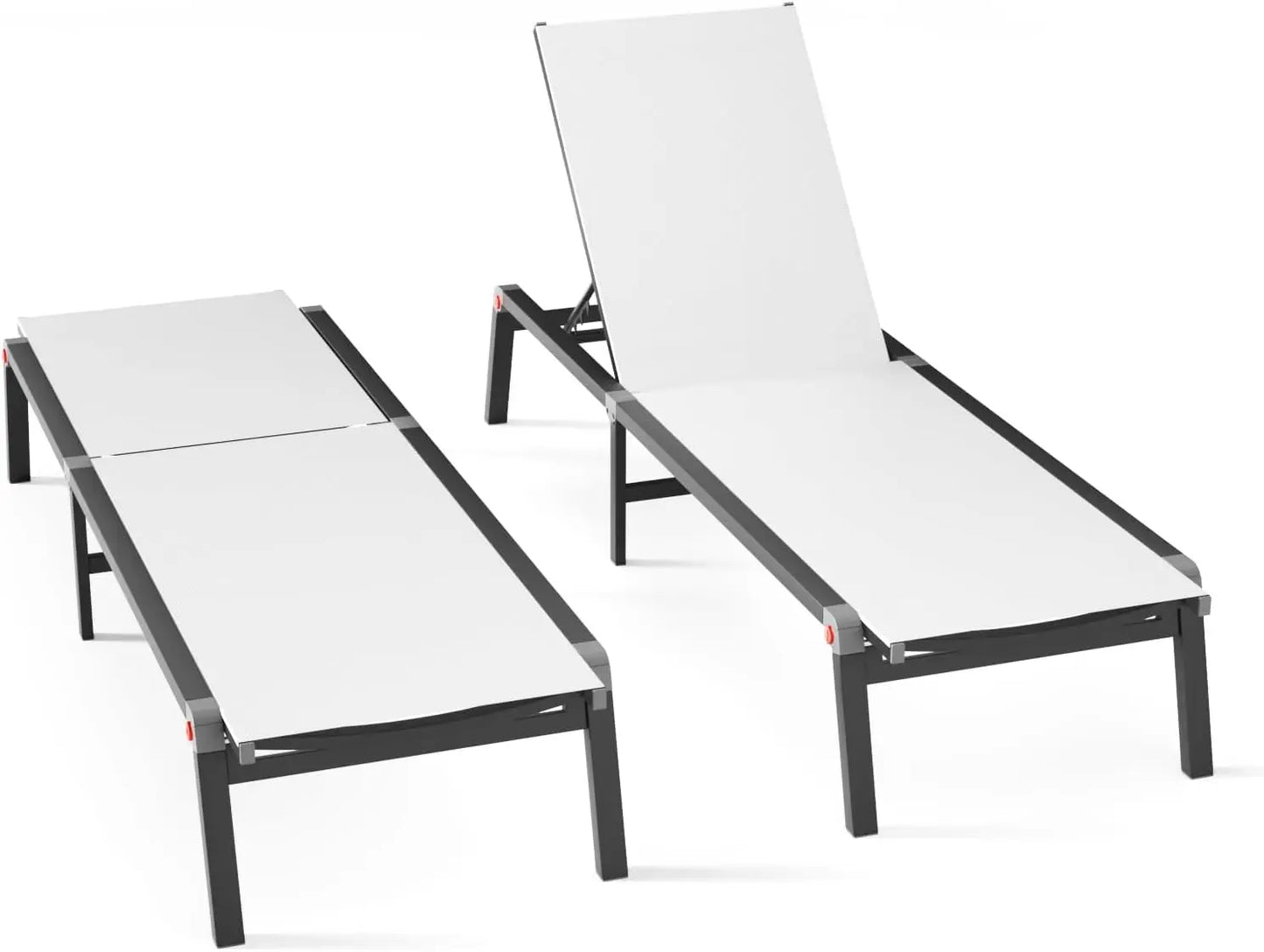 Guangbai Adjustable Aluminum Chaise Lounge Chair Outdoor Deck