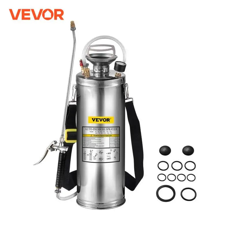 SucceBuy Hand Powered Stainless Steel Garden Sprayer