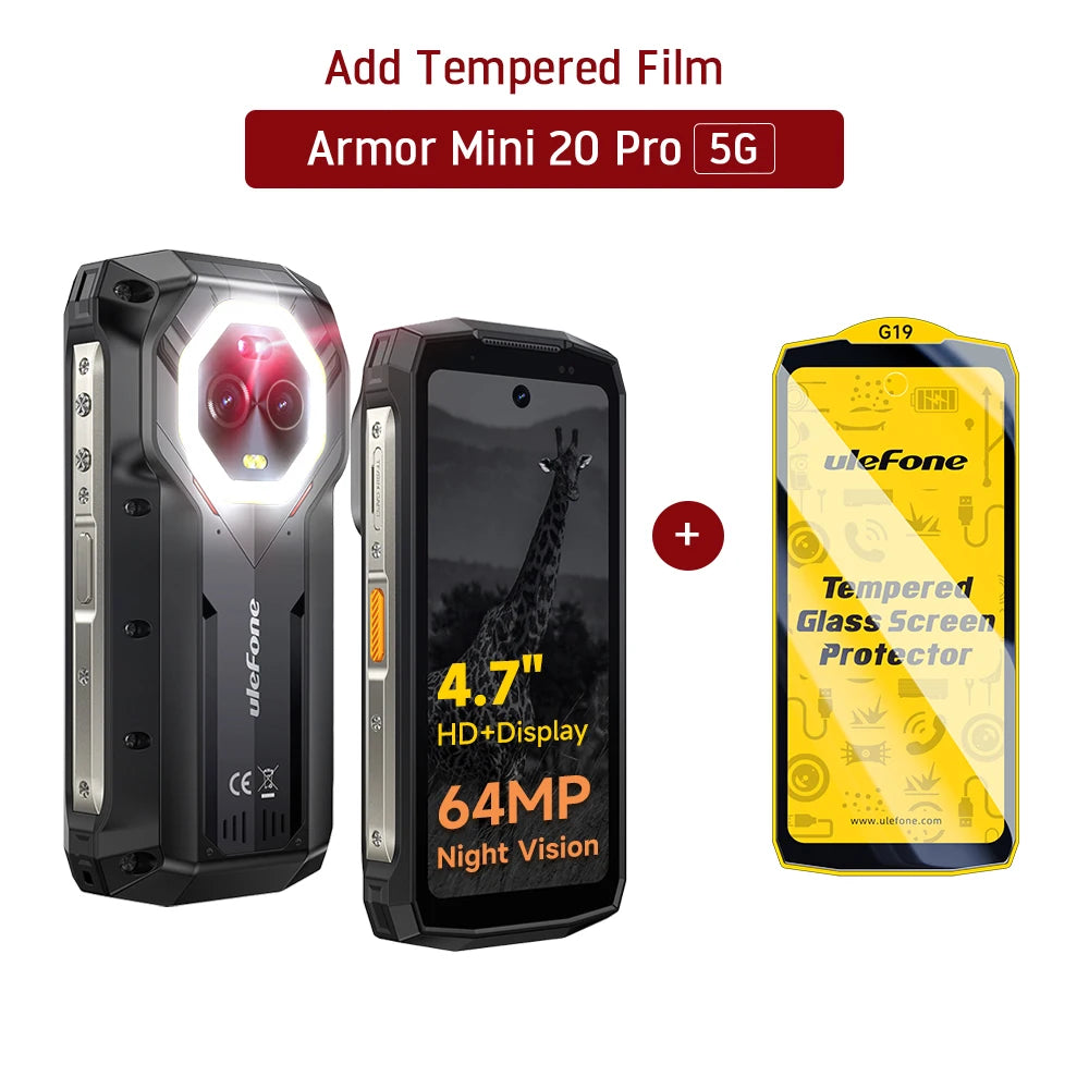 Ulefone Rugged Armor Mini 20 Pro 5G Android 14 Smartphone