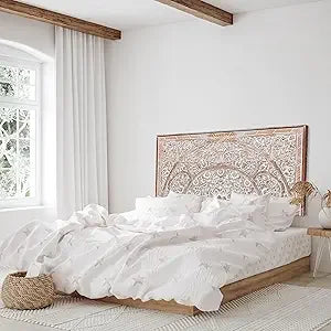 RBXC Carved Wood Headboard Wall Mount