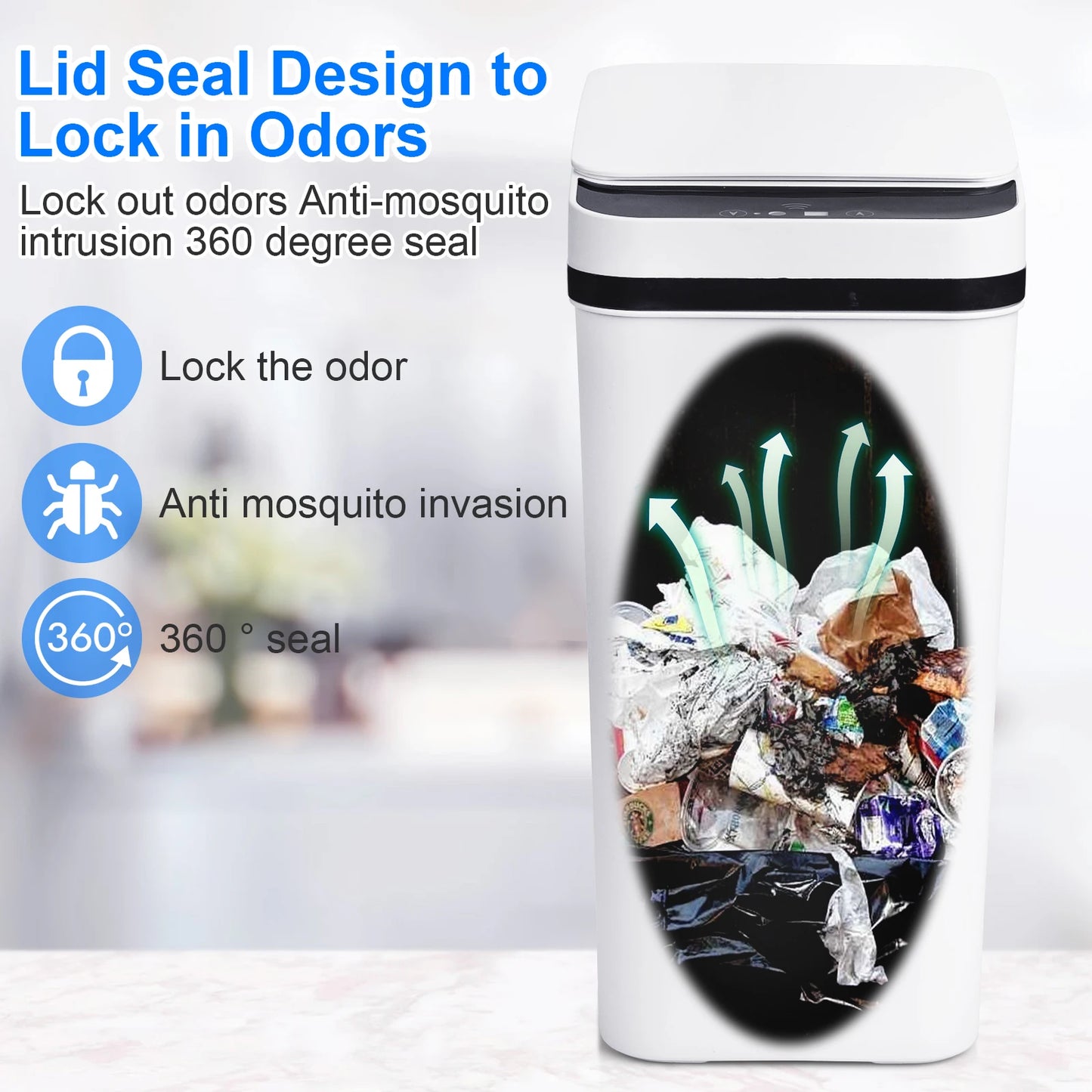 Two Pack Motion Sensor Trash Cans With Lid At Home