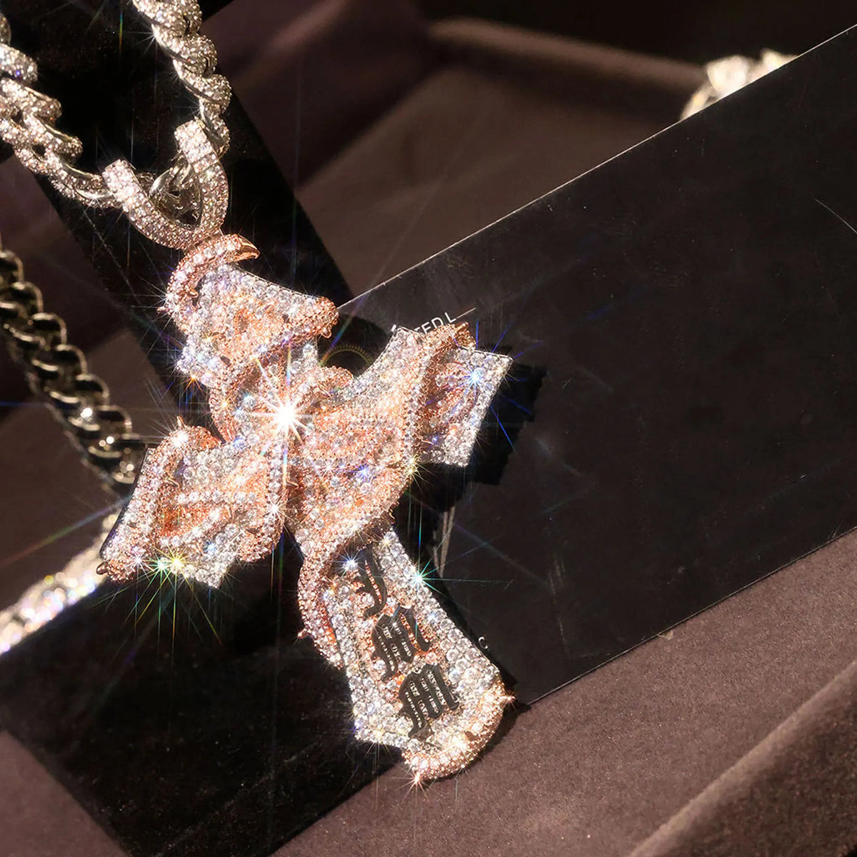 LYEE CYEE Zircon Cross Religious Pendant Fine Jewelry Gift
